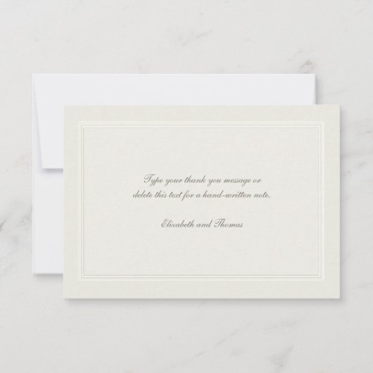 フェイクフォーマル伝統的結婚・ありがとう サンキューカード (裏面)