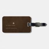 フェイクブラウンレザーエレガントクラシーなトラベラーネーム ラゲッジタグ (裏面横)
