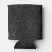 フェイクブラックレザーモダンビジネスロゴ 缶クーラー (裏面)