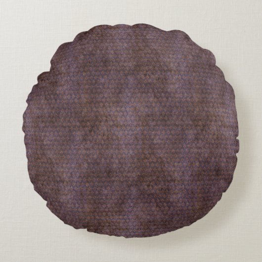 フェイクベルベット – Dark Mauve ラウンドクッション (正面)