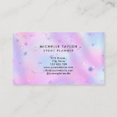 フェイクホログラフ虹色オエレガントプストーン 名刺 (裏面)