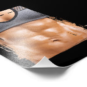 フェイクマッスルウーマンフィットネスメス体 フォトプリント (角)