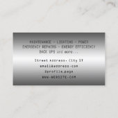 フェイクメタリックテクスチャープラスマイナス電気 名刺 (裏面)