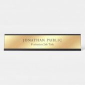 フェイクモダンエレガントデザインカスタムテンプレート デスクネームプレート (正面)