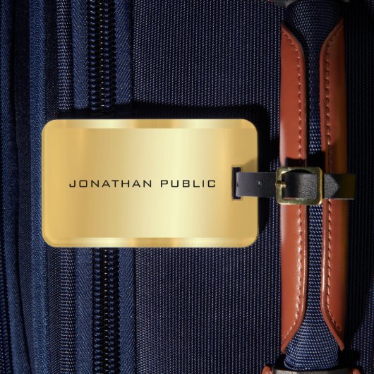 フェイクモダンエレガントトレンディーテンプレート ラゲッジタグ (正面インサイチュ4)