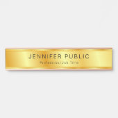 フェイクモダンエレガントパーソナライズされたテンプレート サインプレート (正面)