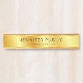 フェイクモダンエレガントパーソナライズされたテンプレート サインプレート (正面)