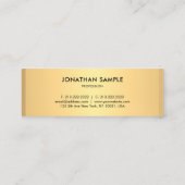 フェイクモダンシンプルテンプレートエレガントトレンディー スキニー名刺 (裏面)