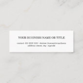 フェイクモダンストライプエレガント金ゴールド スキニー名刺 (裏面)