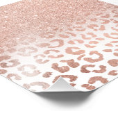 フェイクモダンバラ金ゴールドグリッターグラデーションレオパード フォトプリント            (角)