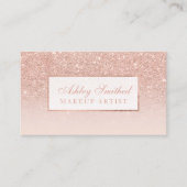 フェイクモダンバラ金ゴールドグリッターグラデーション赤面 名刺 (正面)