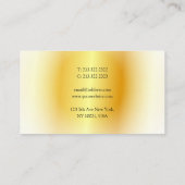 フェイクモダンパーソナライズされたエレガントシンプル金ゴールド 名刺 (裏面)