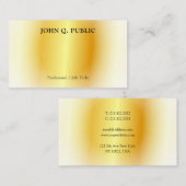 フェイクモダンパーソナライズされたエレガントシンプル金ゴールド 名刺 (正面/裏面)
