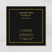 フェイクモダンパーソナライズされたテンプレート スクエア名刺 (裏面)