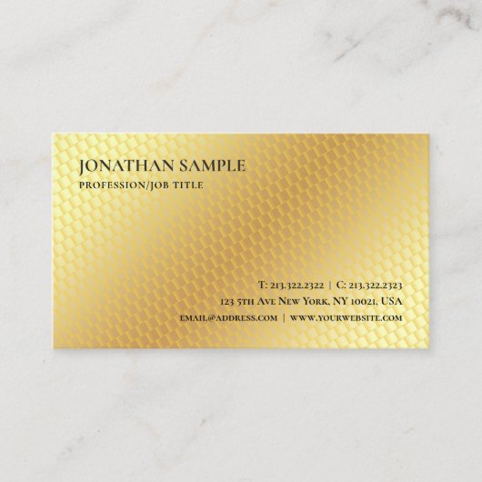 フェイクモダンプロフェッショナルシンプルテンプレート 名刺 (正面)