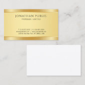 フェイクモダン金ゴールドシンプルデザインテンプレート 名刺 (正面/裏面)