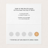 フェイクモダン金ゴールド白ストライプロイヤリティ 名刺 (内部フラット)