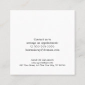 フェイクモダン金ゴールド白ストライプ美しいサロンクーポン 割引カード (裏面)