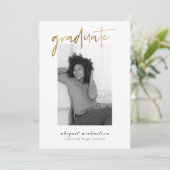 フェイクモダン金ゴールド 招待状 (スタンド正面)