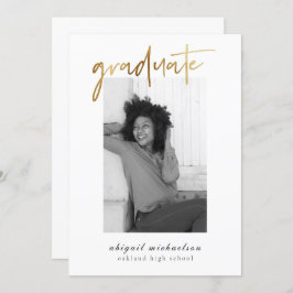 フェイクモダン金ゴールド 招待状