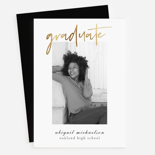 フェイクモダン金ゴールド 招待状