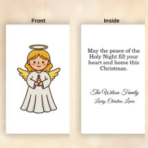 フェイクラッチフックの天使とキャンドルのクリスマス