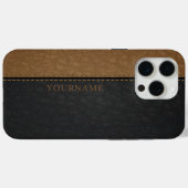 フェイクレザーステッチ Case-Mate iPhoneケース (裏面 (横))