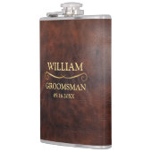 フェイクレザービニールラッピング フラスク (左)