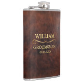 フェイクレザービニールラッピング フラスク (右)