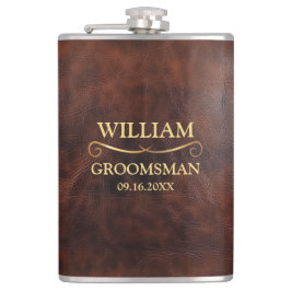 フェイクレザービニールラッピング フラスク