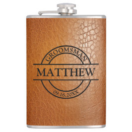 フェイクレザービニールラッピング フラスク