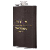 フェイクレザー ビニールラッピング フラスク (左)