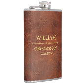 フェイクレザー ビニールラッピング フラスク (右)