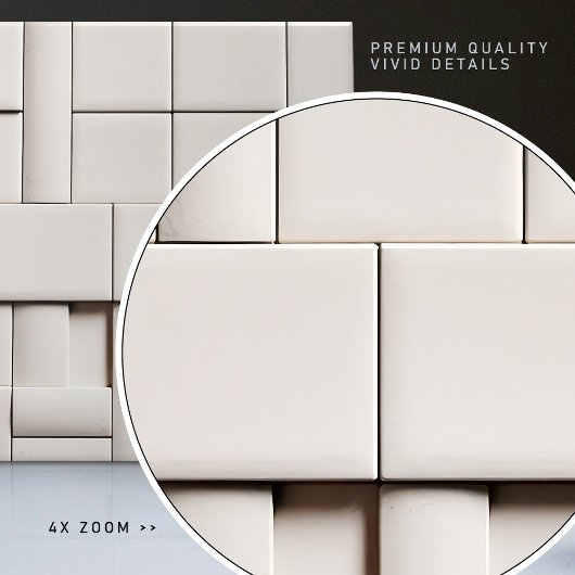 フェイクレリーフ、 浮き彫りグレーズホワイトミニマリストホームデコール タイル