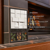 フェイクレリーフ、 浮き彫りグレーズホワイトミニマリストホームデコール タイル