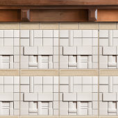 フェイクレリーフ、 浮き彫りグレーズホワイトミニマリストホームデコール タイル