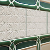 フェイクレリーフ、 浮き彫りグレーズホワイトミニマリストホームデコール タイル