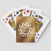 フェイクロゴ付きのスムーズな金ゴールドブランド企業の トランプ (裏面)