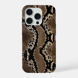 フェイクロックパイソン スネーク スキン iPhone 15 PROケース