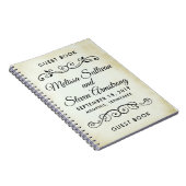 フェイクヴィンテージウェスタンスタイル結婚ズゲストブック ノートブック (右側)