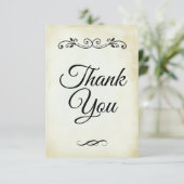 フェイクヴィンテージシンプルパーチエレガントメント サンキューカード (スタンド正面)