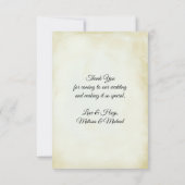 フェイクヴィンテージシンプルパーチエレガントメント サンキューカード (裏面)