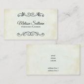 フェイクヴィンテージパーチシンプルメント&エレガント 名刺 (正面/裏面)