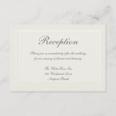 フェイク伝統的フォーマル披露宴結婚s エンクロージャーカード (正面)