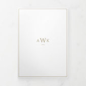 フェイク伝統的フォーマル結婚スクリプト 三つ折り招待状 (カバー)