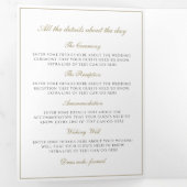 フェイク伝統的フォーマル結婚スクリプト 三つ折り招待状 (内部最初)