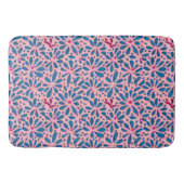 フェイク切り出しピンクブルーフォークアーインスパイアト バスマット (正面)