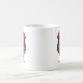 フェイク刺繍愛国ニワトリ コーヒーマグカップ (中央)