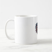 フェイク刺繍愛国ニワトリ コーヒーマグカップ (左)
