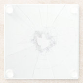 フェイク割れ壊れたデザインおもしろい – 盗難防止 ガラスコースター (裏面)